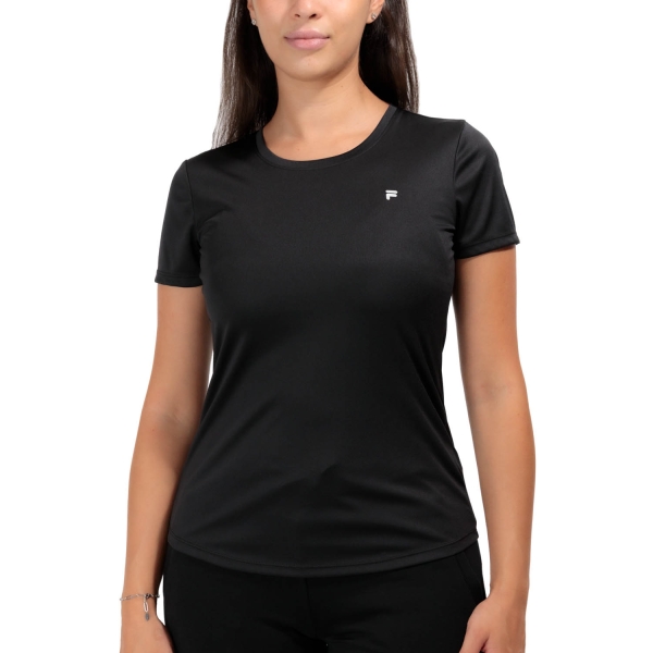Women`s Tennis T-Shirts and Polos Fila Leonie TShirt  Black FBL222130E900