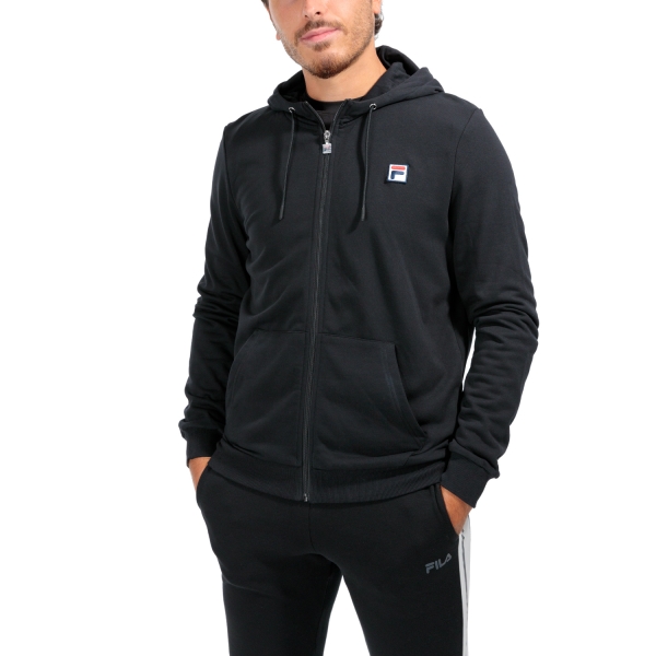 Men's Tennis Shirts and Hoodies Fila Robin Hoodie  Black FLU231009900