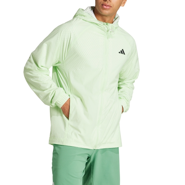 Giacche da Tennis Uomo adidas Cover Up Pro Giacca  Semi Green Spark IL7379