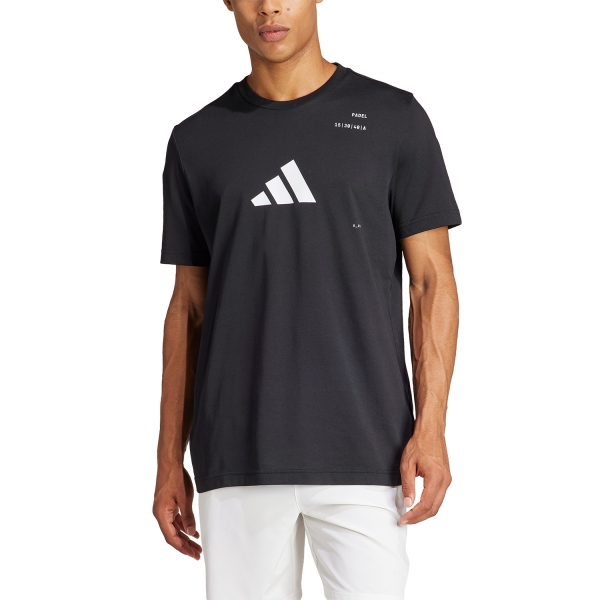 Maglietta Tennis Uomo adidas Graphic Logo Maglietta  Black IS2403