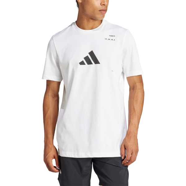 Men's Tennis Shirts adidas Graphic TShirt  White IS2408
