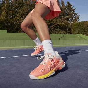 Mizuno Wave Exceed Tour 5 All Court - Candy Coral/Snow White/Neon Flame