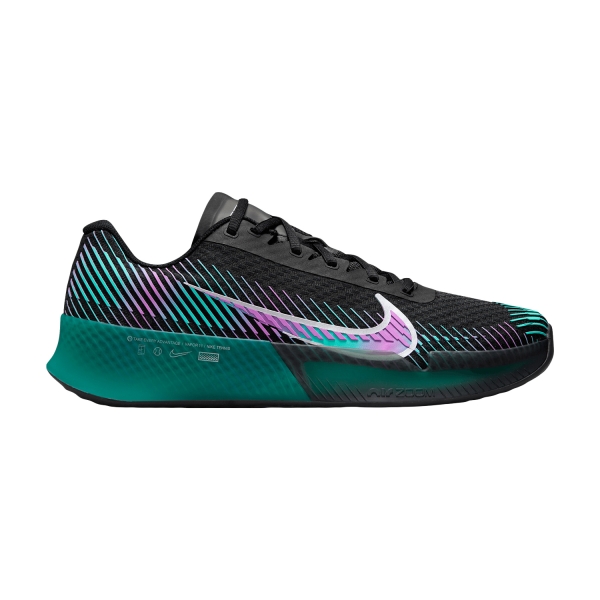 Men`s Tennis Shoes Nike Court Air Zoom Vapor 11 HC  Black/Multi Color/Deep Jungle FD6693001