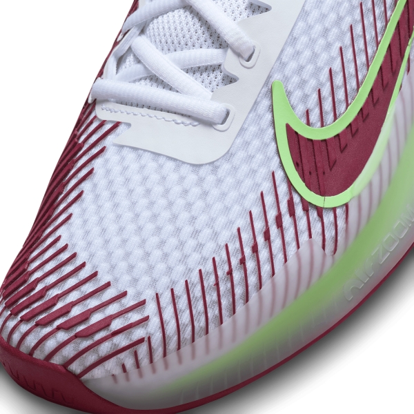 Nike Court Air Zoom Vapor 11 HC - White/Team Red/Lime Blast