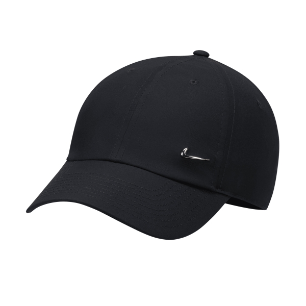 Tennis Hats and Visors Nike DriFIT Club Cap  Black/Metallic Silver FB5372010