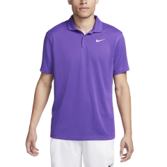 Nike Dri-FIT Solid Logo Polo - Purple Cosmos/White