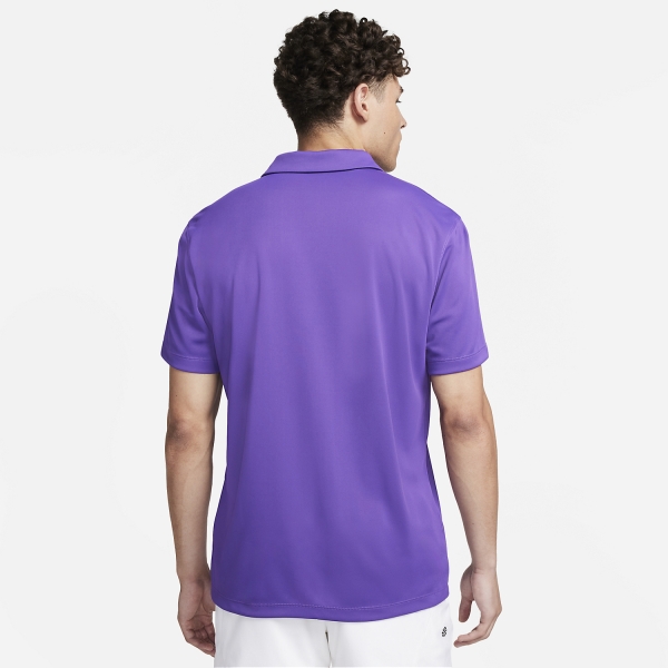 Nike Dri-FIT Solid Logo Polo - Purple Cosmos/White