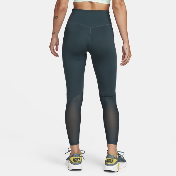 Nike One Mid Rise 7/8 Tights - Deep Jungle/White