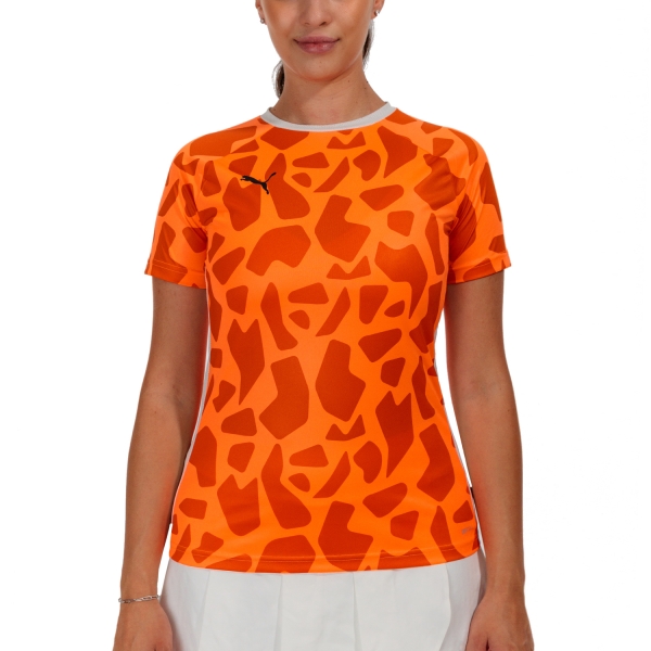 Camisetas y Polos de Tenis Mujer Puma Teamliga Graphic Camiseta  Ultra Orange 93909207