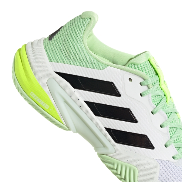 adidas Barricade 13 - Cloud White/Core Black/Semi Green Spark