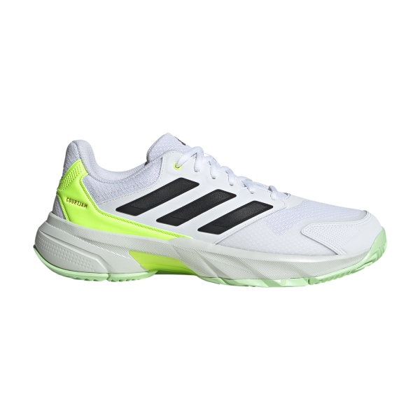 Men`s Tennis Shoes adidas CourtJam Control 3  FTWR White/Core Black/Lucid Lemon IF0459