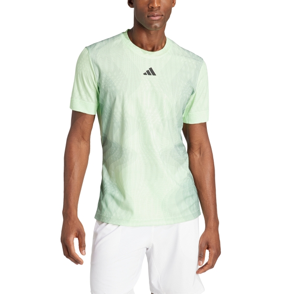 Maglietta Tennis Uomo adidas Airchill Pro FreeLift Maglietta  Semi Green Spark IL7384