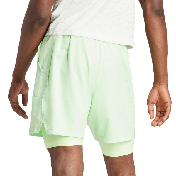 adidas HEAT.RDY 2 in 1 7in Shorts - Semi Green Spark