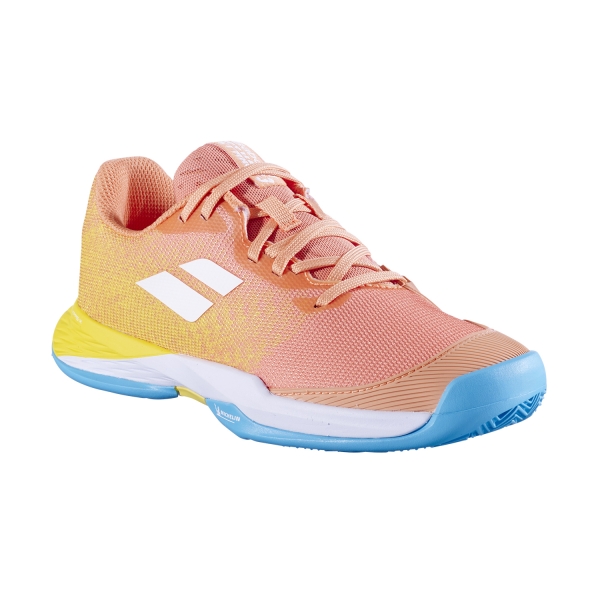 Babolat Jet Mach 3 Clay Bambini - Coral/Gold Fusion