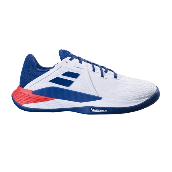 Men`s Tennis Shoes Babolat Propulse Fury 3 Clay  White/Estate Blue 30S244251005