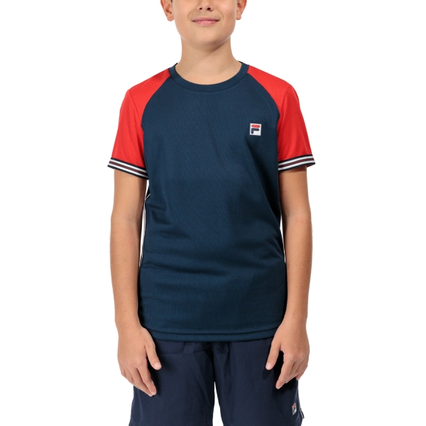 Tennis Polo and Shirts Boy Fila Alfie TShirt Boy  Peacoat Blue FJL221010100
