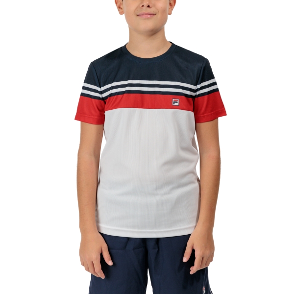 Tennis Polo and Shirts Boy Fila Malte TShirt Boy  White/Red FJL231014E0152