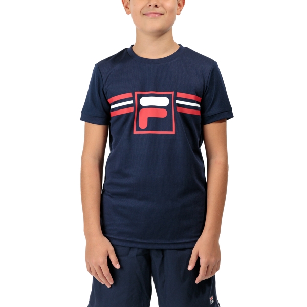 Tennis Polo and Shirts Boy Fila Oscar TShirt Boy  Navy FJL2310291500