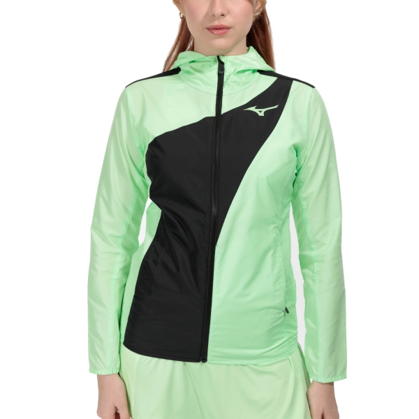 Tennis Women's Jackets Mizuno Release Jacket  Techno Green/Black 62GEA70194