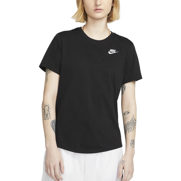 Camisetas y Polos de Tenis Mujer Nike Club Essentials Camiseta  Black DX7902010