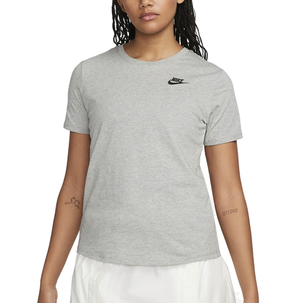 Magliette e Polo Tennis Donna Nike Club Essentials Maglietta  Dark Grey Heather DX7902063