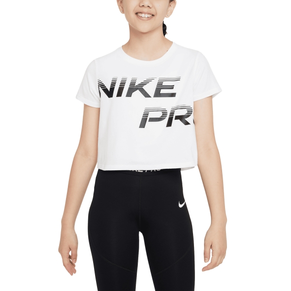Top and Shirts Girl Nike DriFIT Essential TShirt Girl  White FN9691100