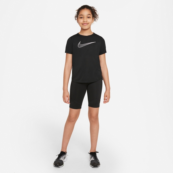 Nike Dri-FIT One T-Shirt Girl - Black/White