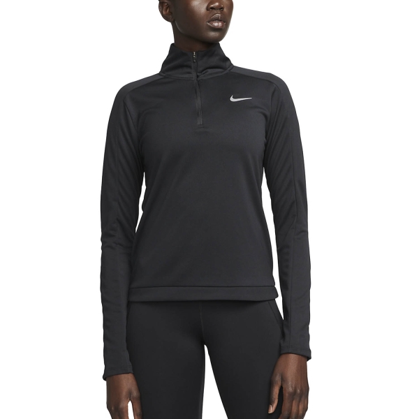 Women's Tennis Shirts and Hoodies Nike DriFIT Pacer Shirt  Black/Reflective Silver DQ6377010