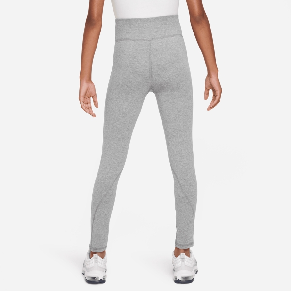 Nike Favorites Logo Tights Girl - Carbon Heather/White