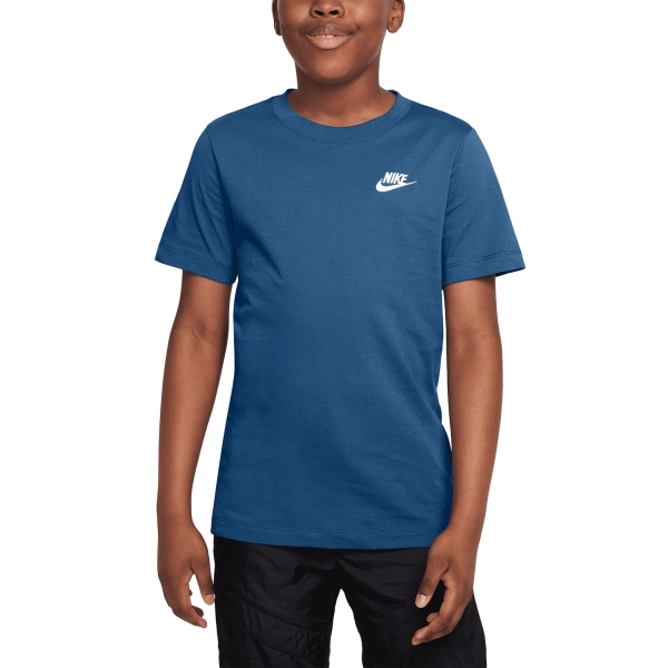 Tennis Polo and Shirts Boy Nike Futura TShirt Boy  Court Blue/White AR5254476