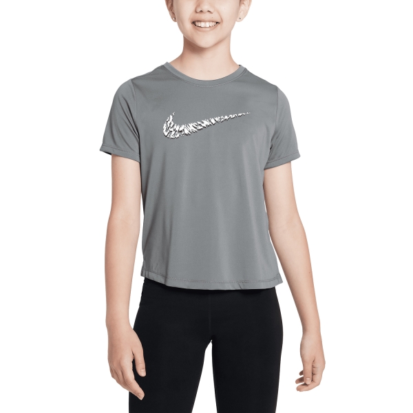 Top and Shirts Girl Nike One TShirt Girl  Smoke Grey FN9019084