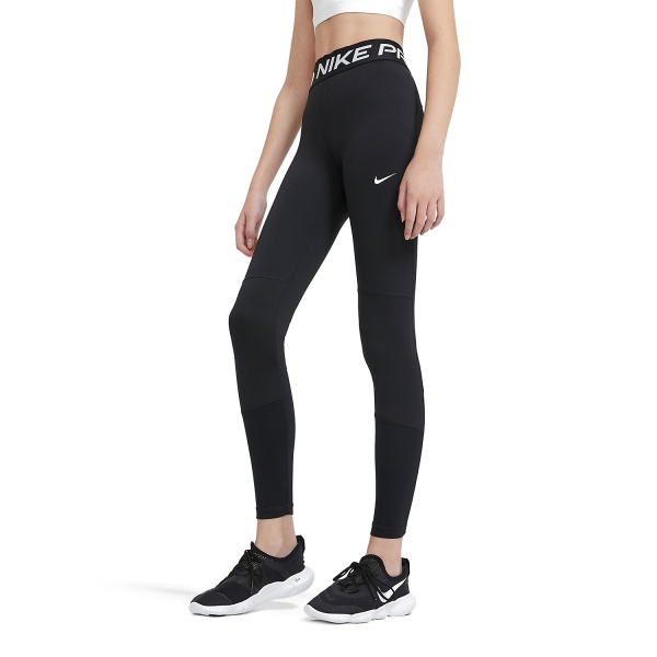 Pants da Tennis Girl Nike Pro Tights Bambina  Black/White DA1028010