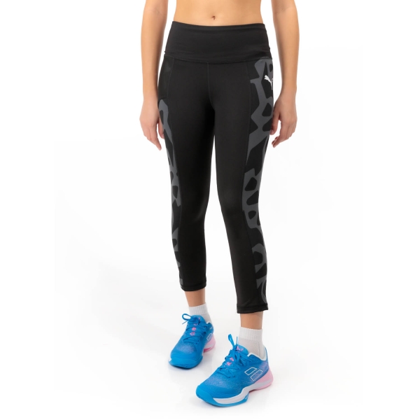 Women's Tennis Pants and Tights Puma Teamliga 3/4 Tights  Black 93184203