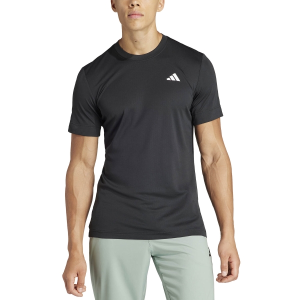 Maglietta Tennis Uomo adidas adidas FreeLift Maglietta  Black  Black IP1945