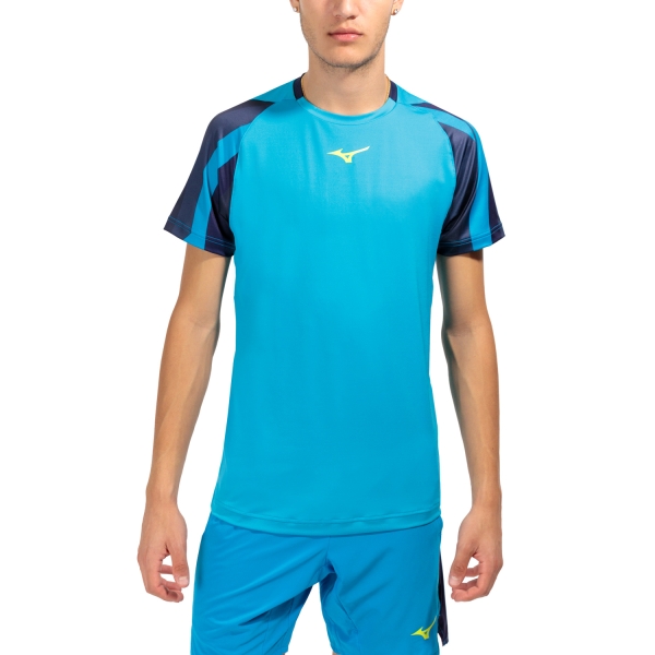 Men's Tennis Shirts Mizuno Release Shadow TShirt  Jet Blue 62GAA50023