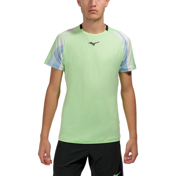 Camisetas de Tenis Hombre Mizuno Release Shadow Camiseta  Techno Green 62GAA50034