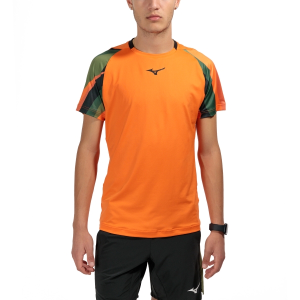 Maglietta Tennis Uomo Mizuno Mizuno Release Shadow Maglietta  Vibrant Orange  Vibrant Orange 62GAA50054