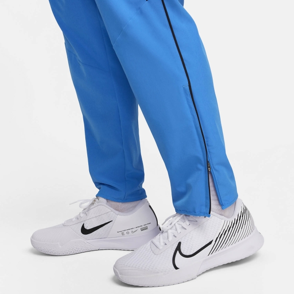 NIKE Straight Leg Sweatpants Joggers with Zipper Ankles Size Medium Blue