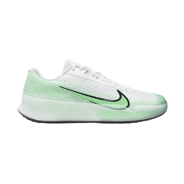 Men`s Tennis Shoes Nike Court Air Zoom Vapor 11 HC  White/Black/Poison Green DR6966106