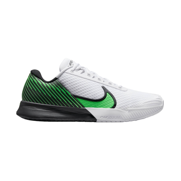 Men`s Tennis Shoes Nike Court Air Zoom Vapor Pro 2 HC  White/Poison Green/Black DR6191105