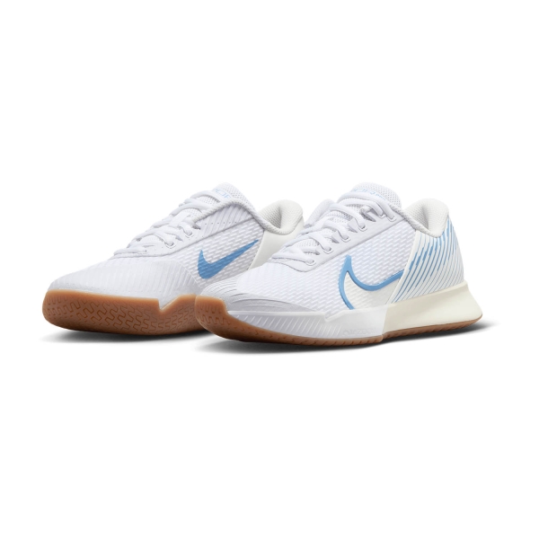 Nike Court Air Zoom Vapor Pro 2 HC - White/Light Blue/Sail/Gum Light Brown