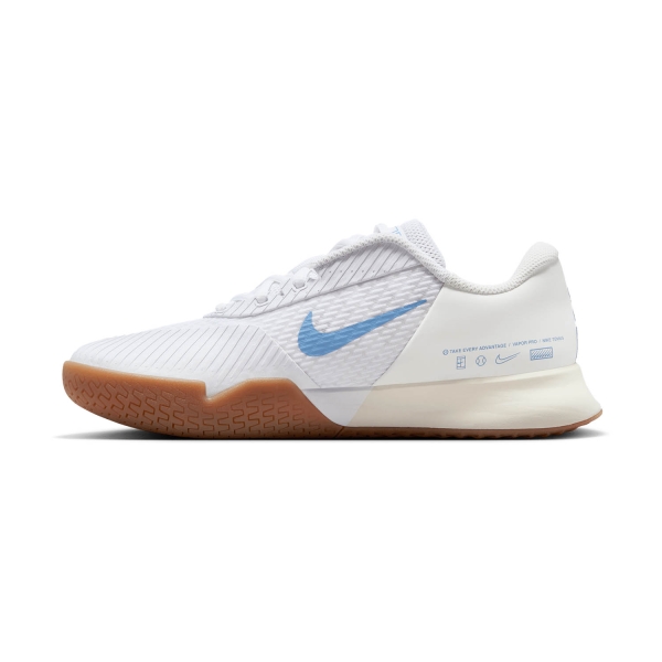 Nike Court Air Zoom Vapor Pro 2 HC - White/Light Blue/Sail/Gum Light Brown