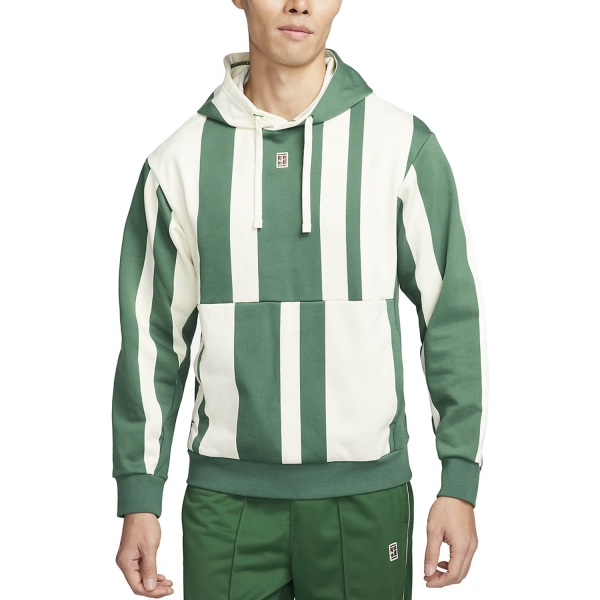 Maglie e Felpe Tennis Uomo Nike Court DriFIT Heritage Felpa  Gorge Green/Coconut Milk FD5394341