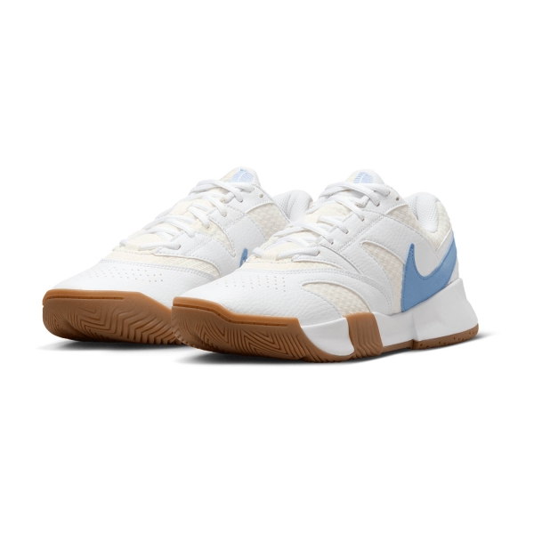Nike Court Lite 4 HC - White/Light Blue/Sail/Gum Light Brown