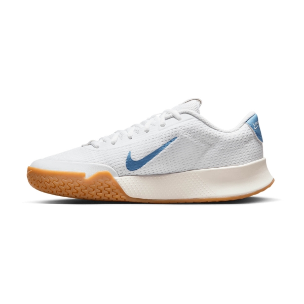 Nike Court Vapor Lite 2 HC - White/Light Blue/Sail/Gum Light Brown