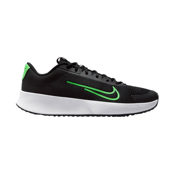Calzado Tenis Hombre Nike Court Vapor Lite 2 HC  Black/Poison Green/White DV2018004