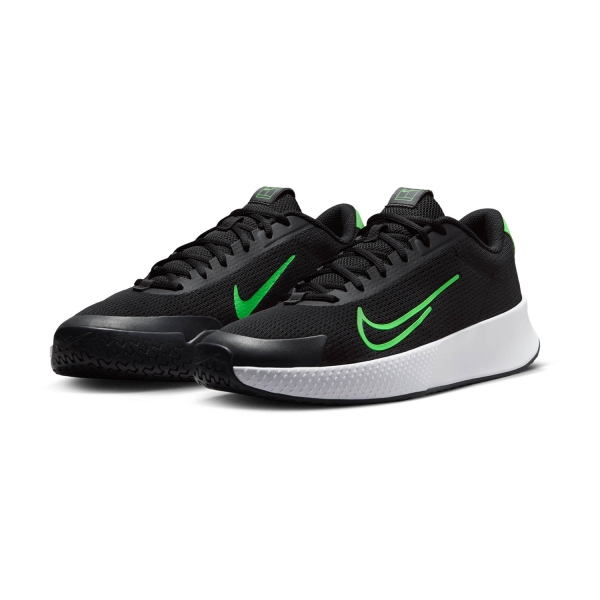 Nike Court Vapor Lite 2 HC - Black/Poison Green/White