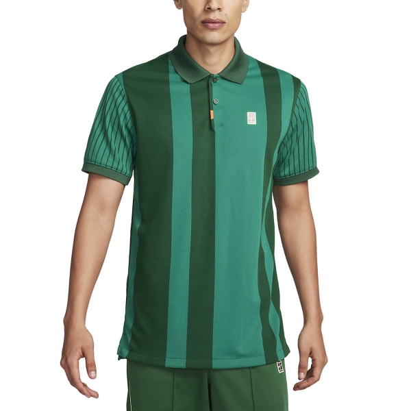 Nike Dri FIT Heritage Printed Men s Tennis Polo Malachite