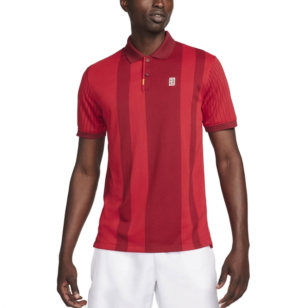 Men's Tennis Polo Nike DriFIT Heritage Printed Polo  Team Red FD5398677