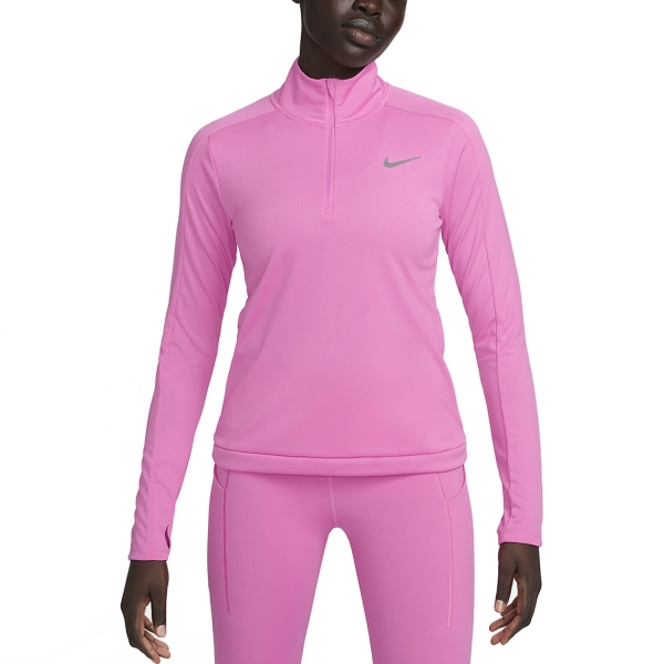 Women's Tennis Shirts and Hoodies Nike DriFIT Pacer Shirt  Playful Pink/Reflective Silver DQ6377675